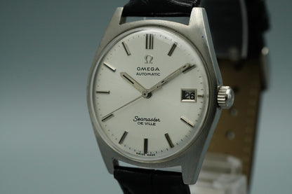 N MINT 1960s OMEGA Seamaster De Ville Cal.565 Automatic Silver 34mm Mens Watch