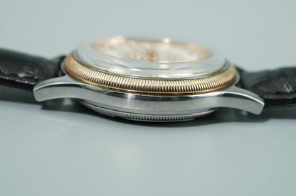 *MINT* Vintage 1980s Oris Big Crown 7400B Automa White Round 32mm Woｍens Watch