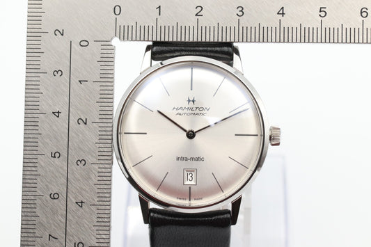 *MINT* HAMILTON intra-matic H38455751 Automatic Silver Dial Round Mens Watch