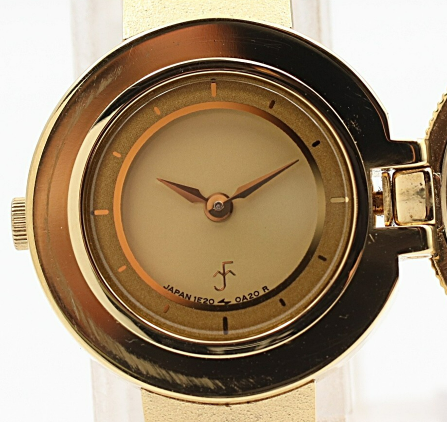 *N MINT* SEIKO Golden Nefertiti 1E20-0A20 Quartz Gold Dial 18mm Women Watch