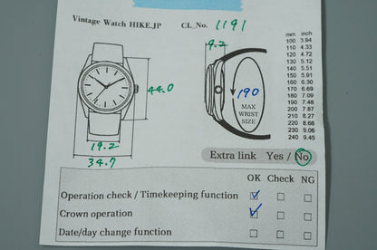 *Exc+5* Vintage1964 SEIKO Sportman J15005 Hand Winding Silver 35mm Mens Watch