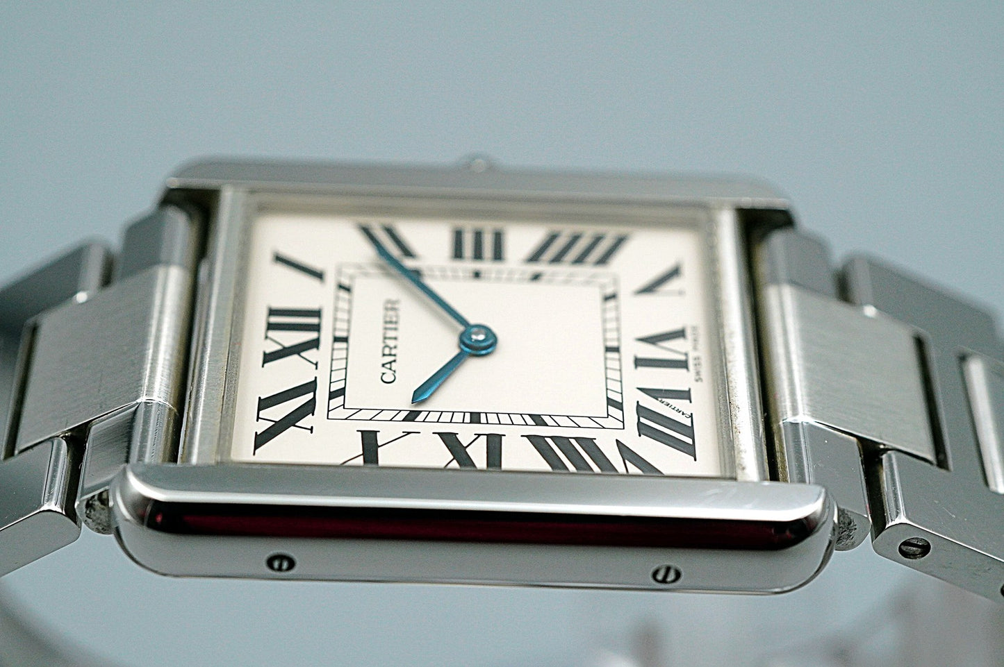 *Exc+5* Cartier Tank Solo W5200014 3169 Quartz Silver 27mm Mens Watch