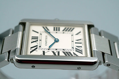 *Exc+5* Cartier Tank Solo W5200014 3169 Quartz Silver 27mm Mens Watch