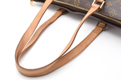 Louis Vuitton CABAS MEZZO Monogram Brown Tote Bag M51151 Authentic Condition SA