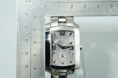 *Exc+5* Vintage 1977 BAUME & MERCIER Hampton 65310 Qz Gray Dial 26mm Mens Watch