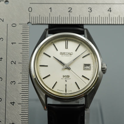N MINT Vintage SEIKO Hi-Beat 5625-7113 Automatic Silver Round 36mm Mens Watch