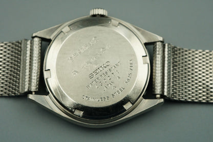 *N MINT* Vintage 1974 SEIKO KS HI-BEAT 5625-7113 AT Silver Round 35mm Mens Watch