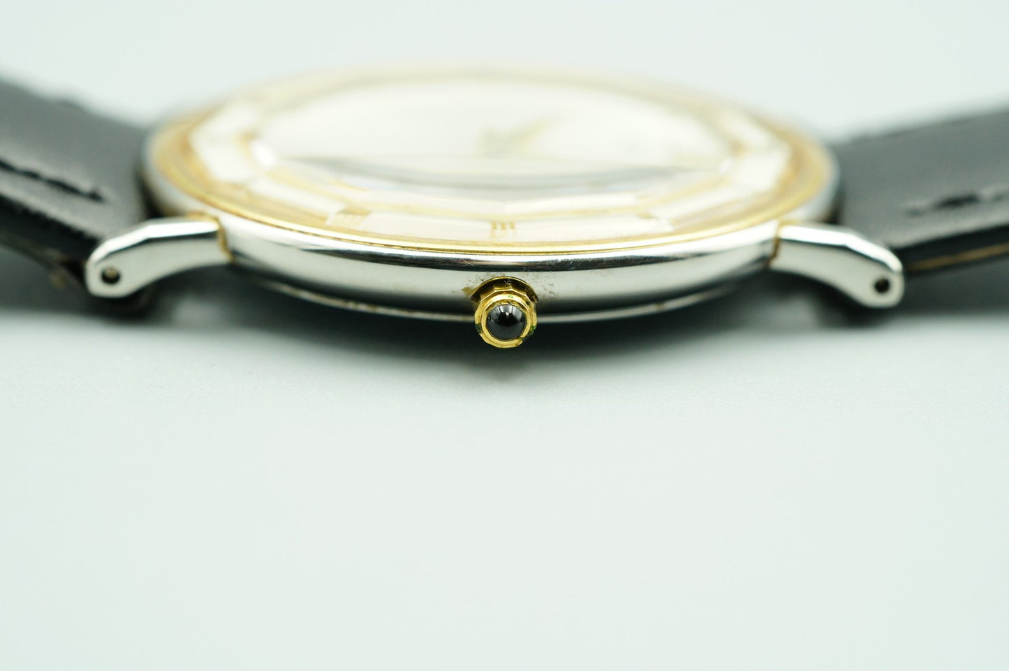 *NEAR MINT* Vintage 1988 SEIKO CREDOR 2F70-0290 Qz Silver Round 31mm Mens Watch