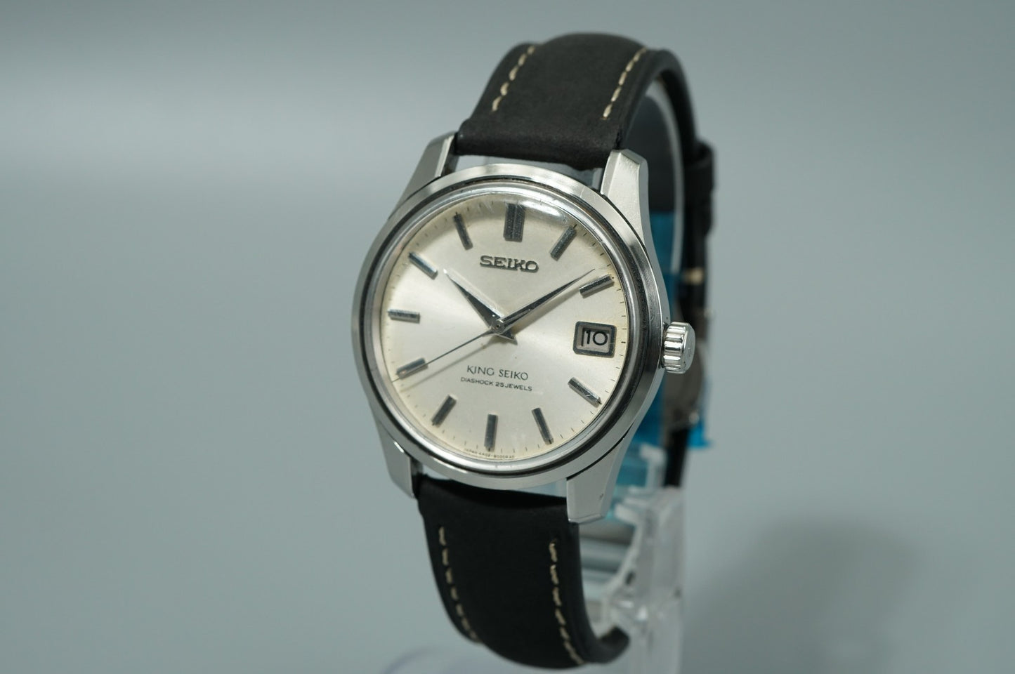 *N MINT* Vintage 1965 SEIKO KING 4402-8000 Automatic Silver 35mm Mens Watch