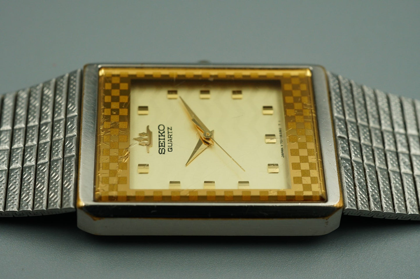 *Exc+5*  SEIKO GALAXY  V701-5H7A Qz Cream Dial Square 23mm Women,Ladies Watch