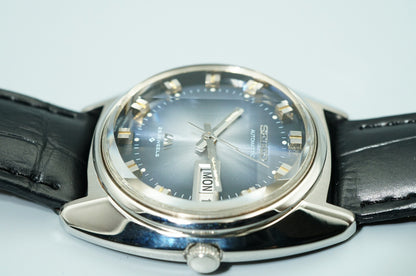 Serviced Vintage SEIKO Lord Matic 5606-7230 Automatic Blue Dial 35mm Mens Watch