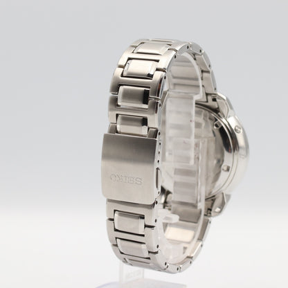 *MINT* SEIKO Premier Kinetic Moon Phase 5D88-0AH0 Quartz White 42mm Mens Watch