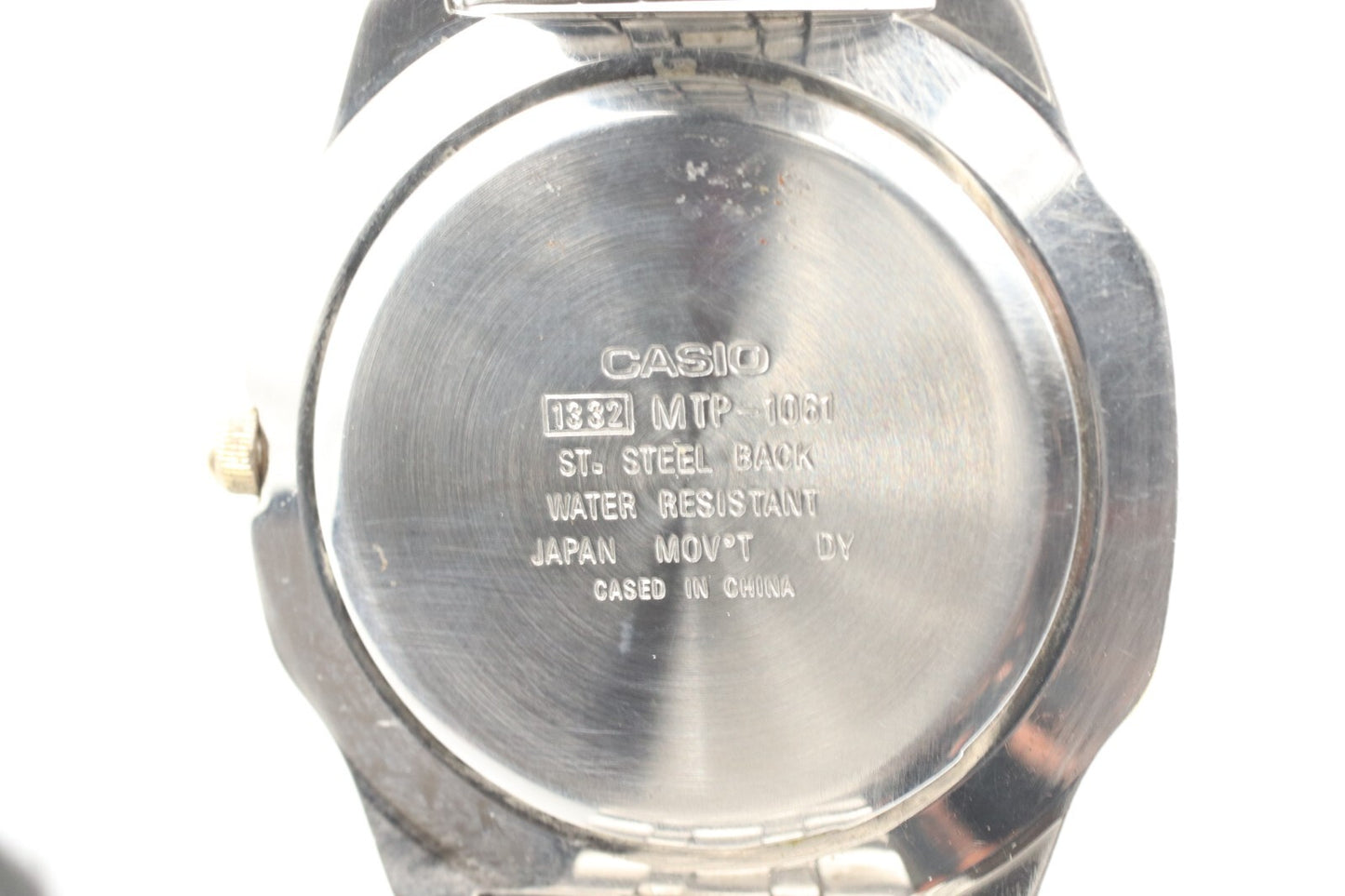 *Exc+5* Vintage CASIO MTP MTP-1061 Quartz White Dial Round 36mm Mens Watch