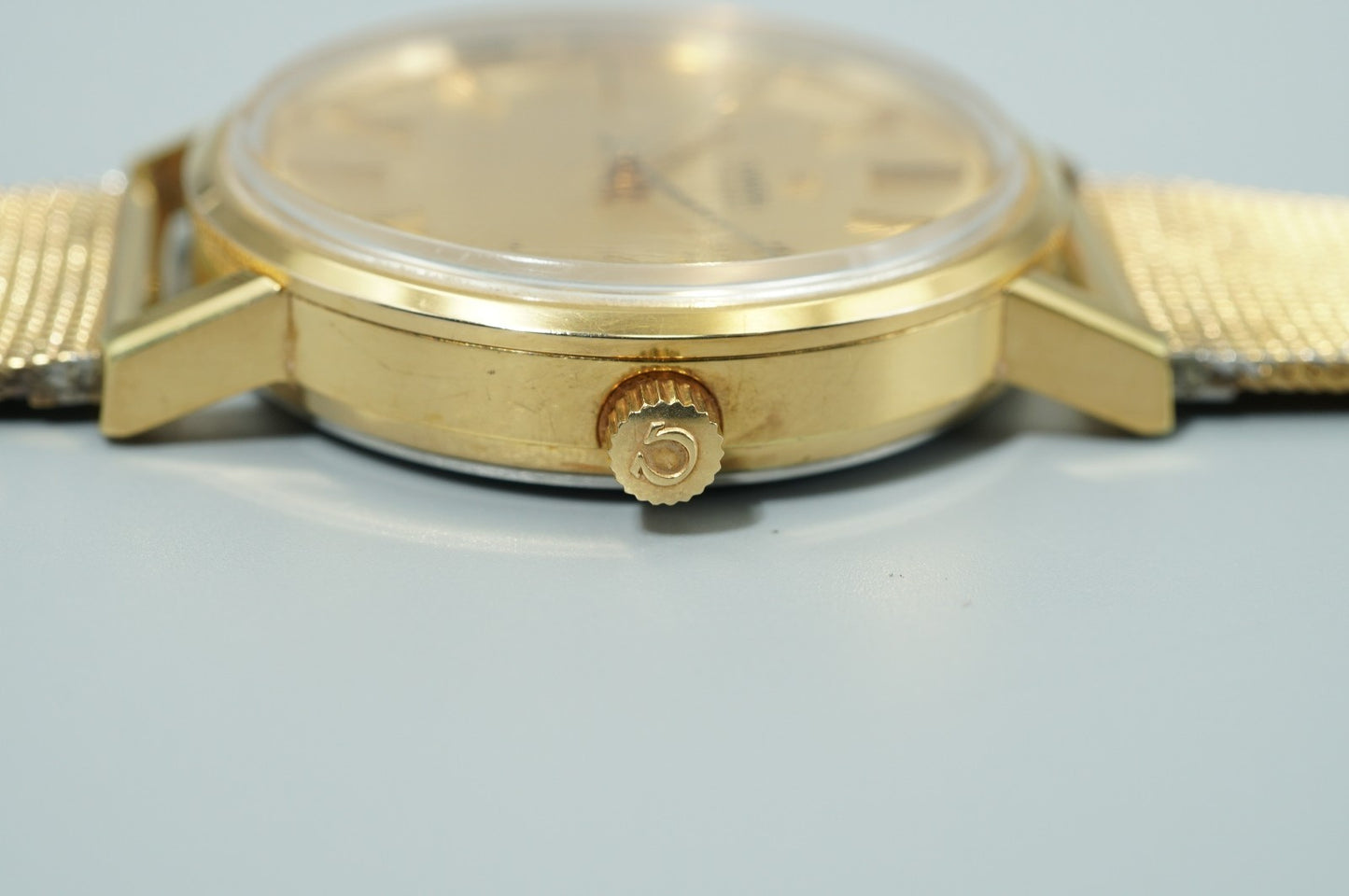 *Exc+5* Vintage 1972 OMEGA Cal.1012 Automatic Gold Dial Round 34mm Mens Watch