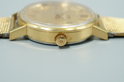 *Exc+5* Vintage 1972 OMEGA Cal.1012 Automatic Gold Dial Round 34mm Mens Watch