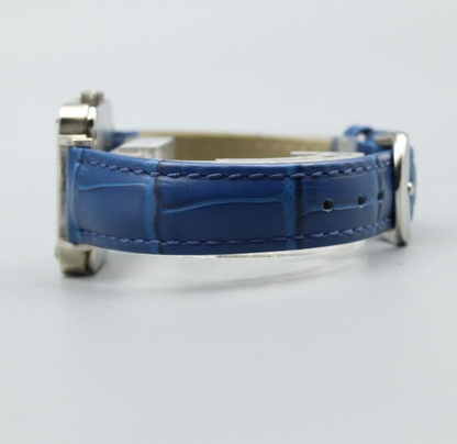 *NEAR MINT* Vintage OMEGA De Ville Hand Winding Blue Dial Square Mens Watch