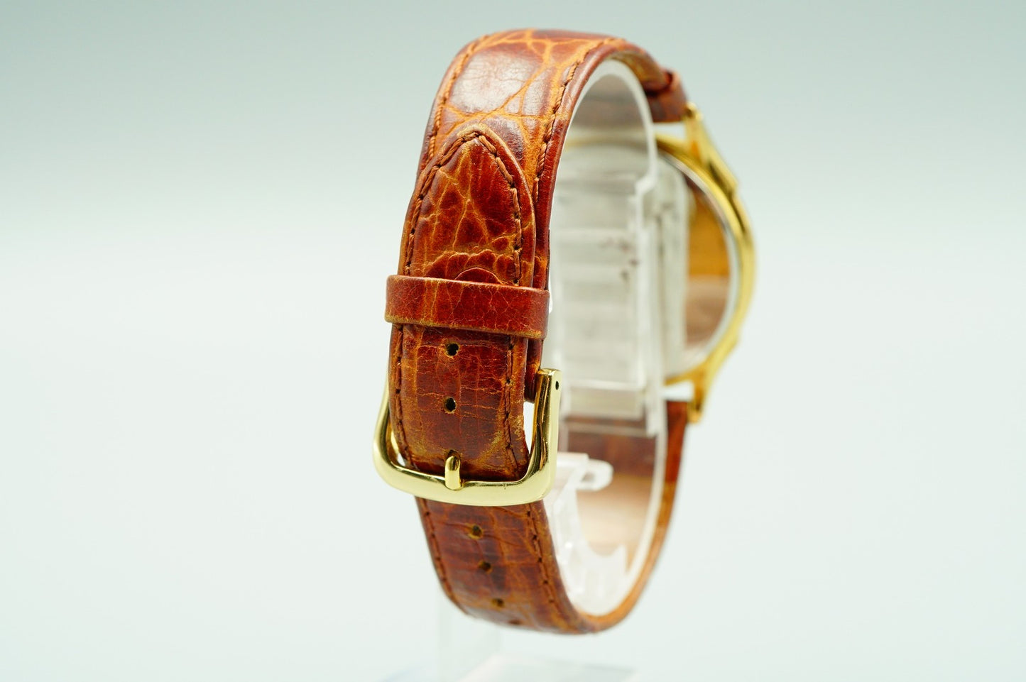 *Exc+5* Vintage 1996 SEIKO small seconds 7N07-9000 Qz Gold Round 35mm Mens Watch