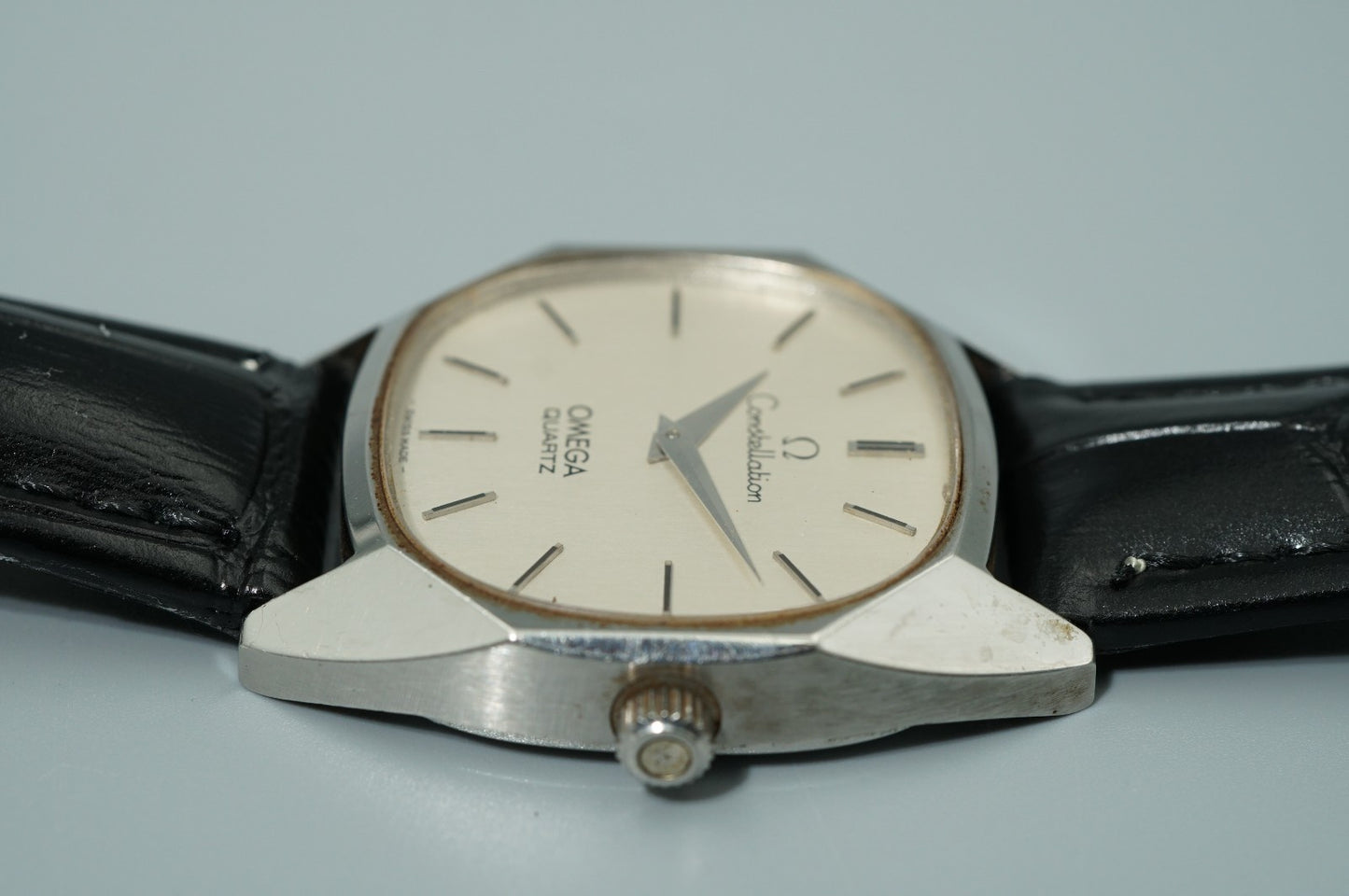 Exc+5 Vintage 1979 OMEGA Constellation Cal.1330 Qz White Octagon 32mm Mens Watch
