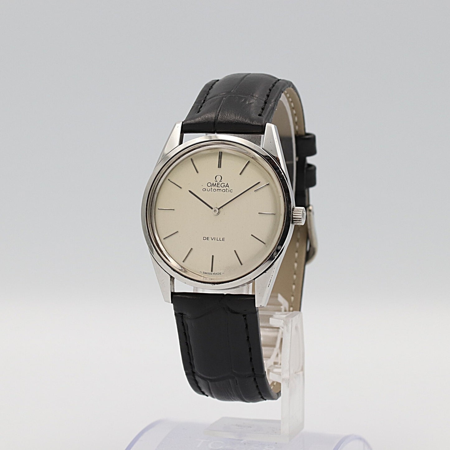 *N MINT* Vintage 1973 OMEGA De Ville Cal.711 Automa White Round 34mm Mens Watch