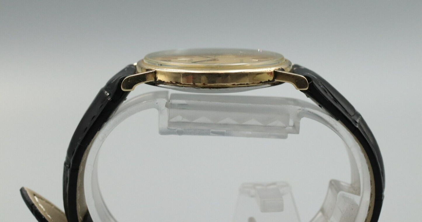 *Exc+4* Vintage OMEGA De Ville Cal.625 Hand Winding Gold Dial Round Mens Watch