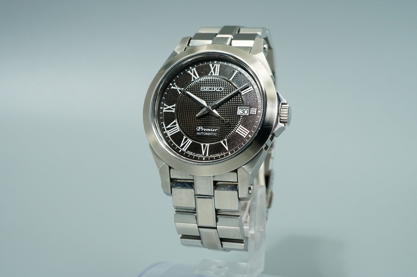 *MINT* SEIKO Premier 6R15-00F0 AT Brown Dial Round 42mm Mens Watch