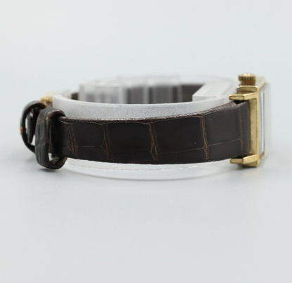 *Exc+5* Vintage OMEGA Geneve Cal.1070 Hand Winding Gold Dial Square Women Watch