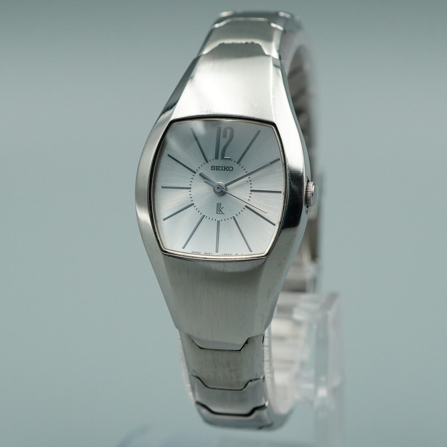 *N MINT* Vintage SEIKO 4N21-5460 Qz White Dial Square 24mm Women,Ladies Watch