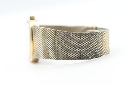 *Exc+4* Vintage OMEGA De Ville Cal.1330 Quartz Gold Dial Rectangle Women Watch