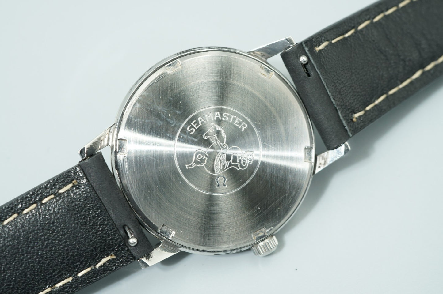 N MINT Vintage 1964 OMEGA Seamaster Cal.601 Hand Winding Silver 34mm Mens Watch