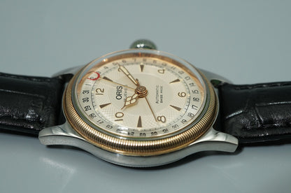 *MINT* Vintage 1980s Oris Big Crown 7400B Automa White Round 32mm Woｍens Watch