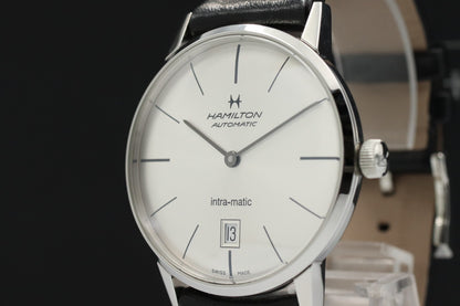 *MINT* HAMILTON intra-matic H38455751 Automatic Silver Dial Round Mens Watch