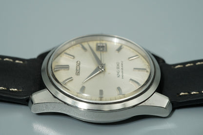 *N MINT* Vintage 1965 SEIKO KING 4402-8000 Automatic Silver 35mm Mens Watch