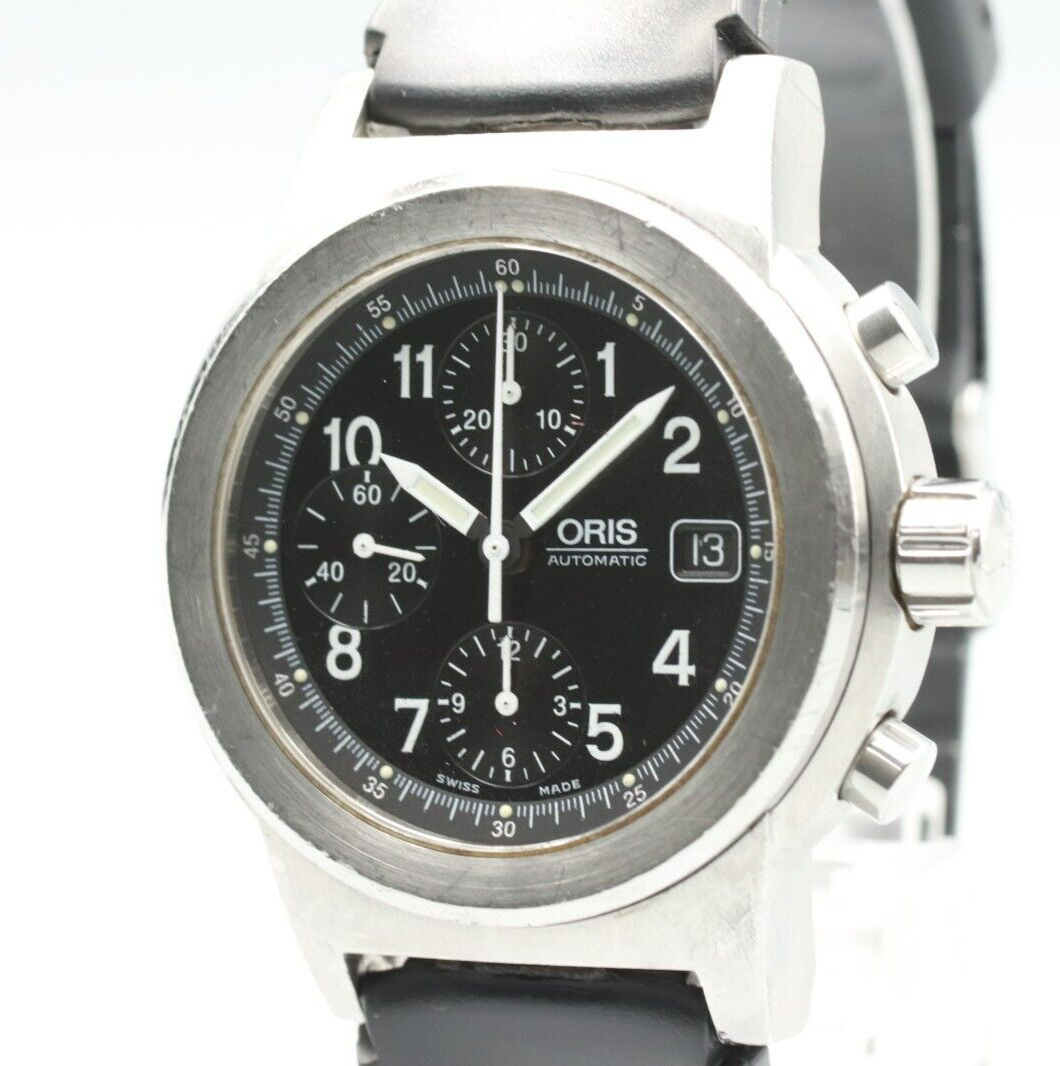 *NEAR MINT* Vintage ORIS Big Crown 7511 Automatic Black Dial Round Mens Watch