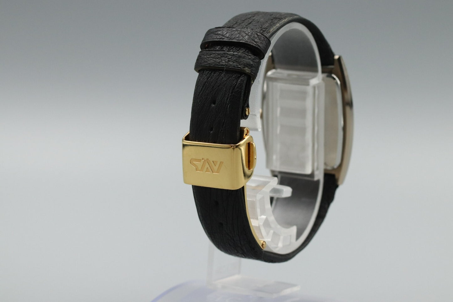 Vintage 1981 [N MINT+3] SEIKO Dolce 6030-5320 Quartz Tank Roman Black Dial JAPAN