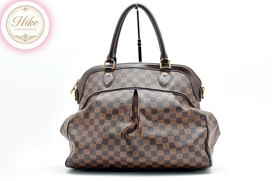 Louis Vuitton Trevi GM Damier Ebene Brown LV Handbag N51998 Ladies Authentic