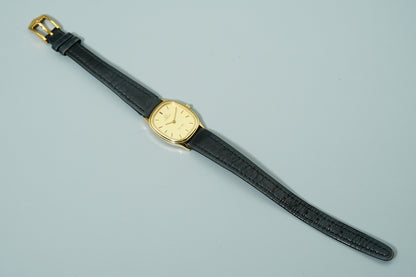 Exc+5 Vintage 1986 OMEGA De Ville Cal.1450 Ref.591.0281 Qz Gold 20mm Women Watch