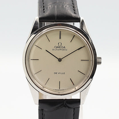 *N MINT* Vintage 1973 OMEGA De Ville Cal.711 Automa White Round 34mm Mens Watch