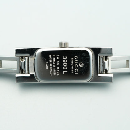 *Exc+5* GUCCI 3900L Quartz Silver Dial Rectangle 12mm Women,Ladies Watch