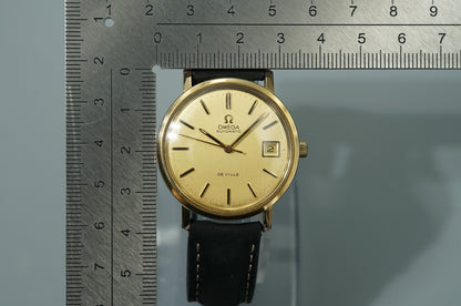 *N MINT* Vintage 1974 OMEGA De Ville Cal.1012 Automatic Gold 35mm Mens Watch