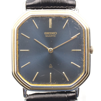 *Exc+4* Vintage 1990s SEIKO Chariot 5930-5600 Qz Navy Square 30mm Mens Watch