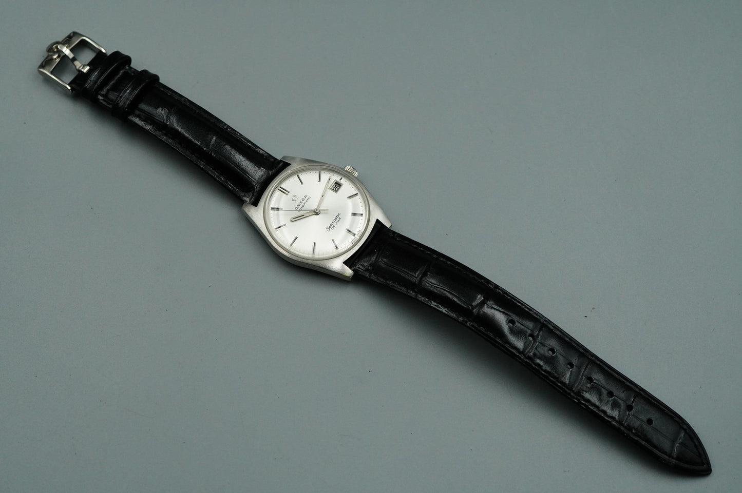 N MINT 1960s OMEGA Seamaster De Ville Cal.565 Automatic Silver 34mm Mens Watch