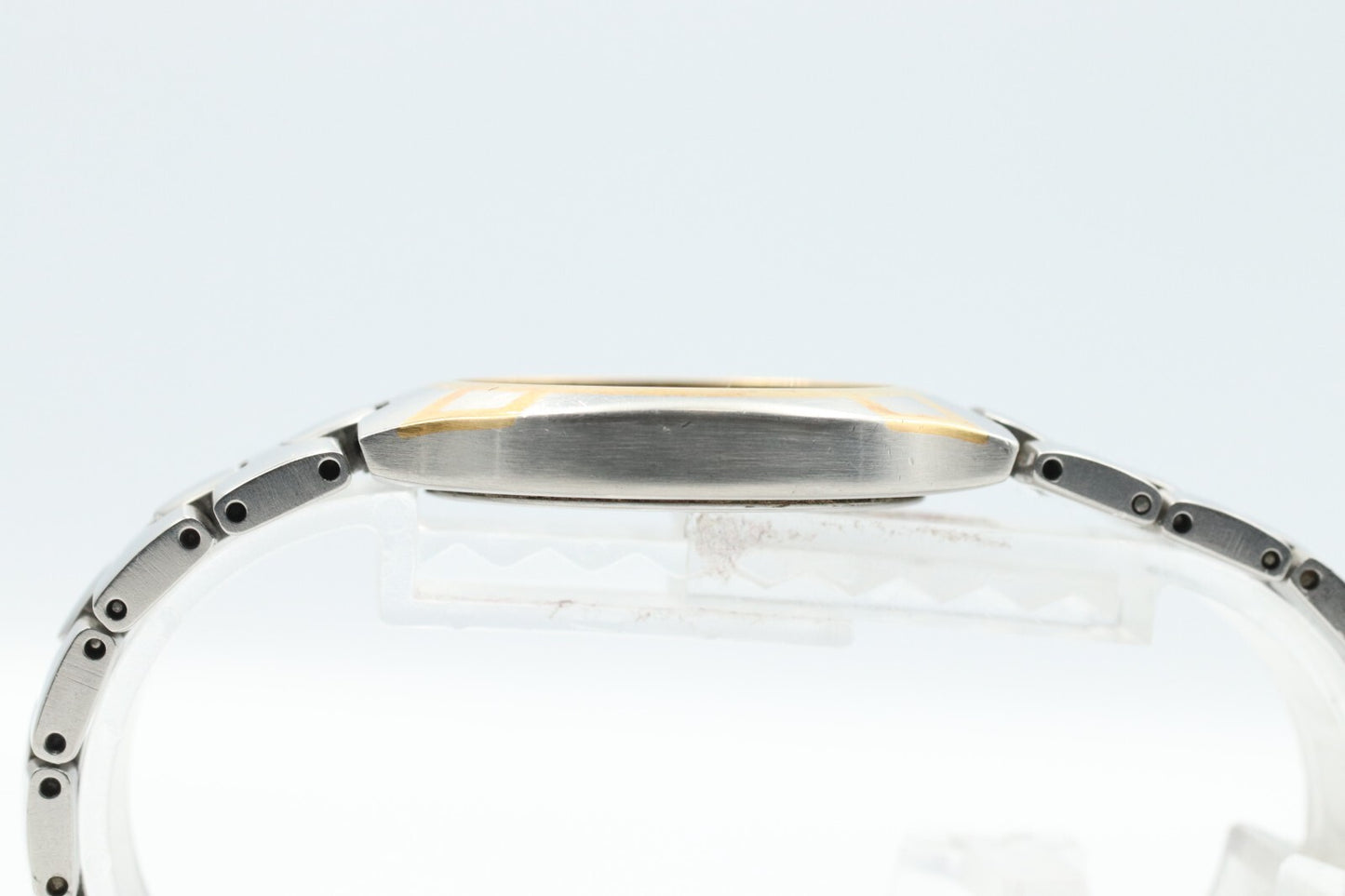 *NEAR MINT* Vintage OMEGA Seamaster Polaris Quartz Gold Dial Round Mens Watch