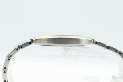 *NEAR MINT* Vintage OMEGA Seamaster Polaris Quartz Gold Dial Round Mens Watch