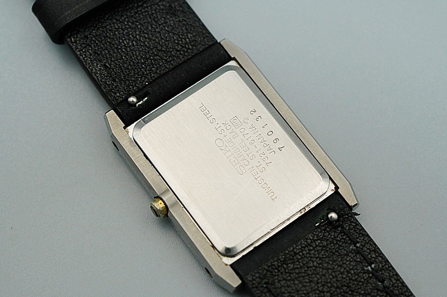 *NEAR MINT* Vintage SEIKO DOLCE 7321-6170 Quartz White Rectangle 24mm Mens Watch
