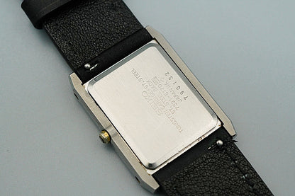 *NEAR MINT* Vintage SEIKO DOLCE 7321-6170 Quartz White Rectangle 24mm Mens Watch