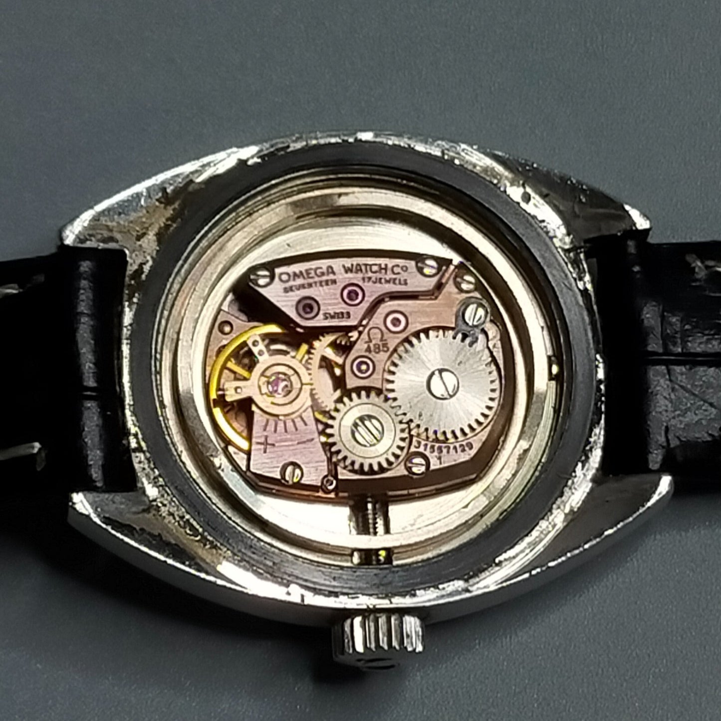 *Exc+5* Vintage OMEGA Geneve Cal.485 Hand Winding White Dial Round Women Watch