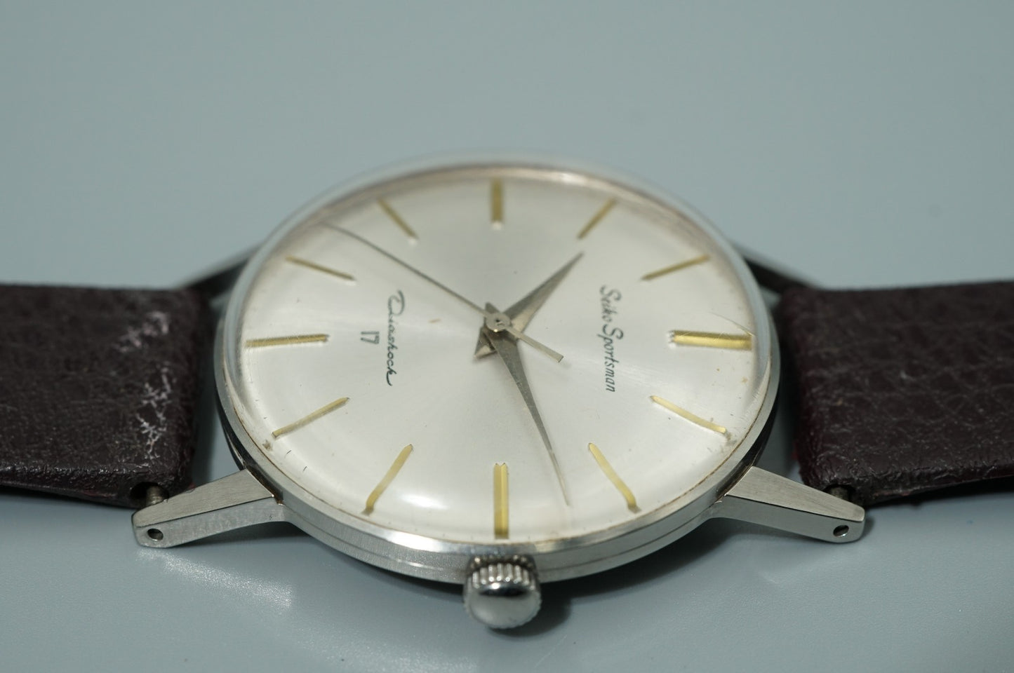 *Exc+5* Vintage1964 SEIKO Sportman J15005 Hand Winding Silver 35mm Mens Watch