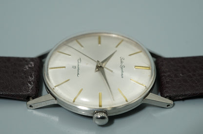 *Exc+5* Vintage1964 SEIKO Sportman J15005 Hand Winding Silver 35mm Mens Watch