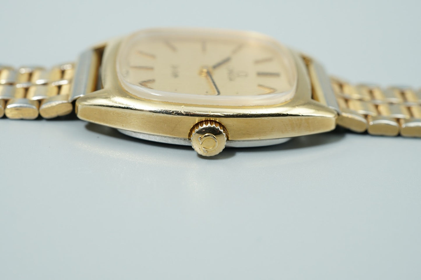 *Exc+5* Vintage 1970s OMEGA De Ville Cal.625 Hand Wind Gold Square Women Watch