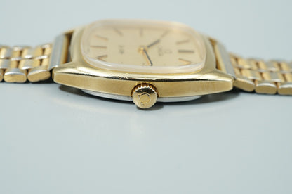 *Exc+5* Vintage 1970s OMEGA De Ville Cal.625 Hand Wind Gold Square Women Watch
